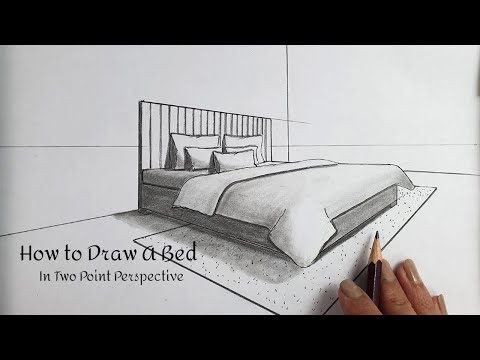 How To Draw A Bed In Two Point Perspective 