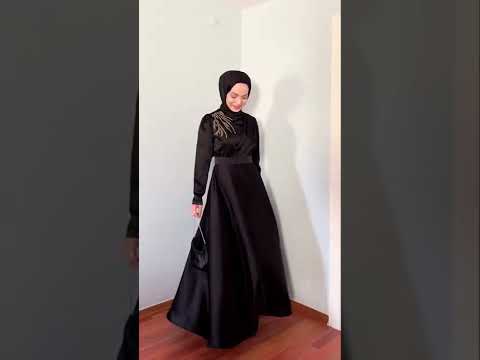 فستان سواريه راقي باللون الأسود 