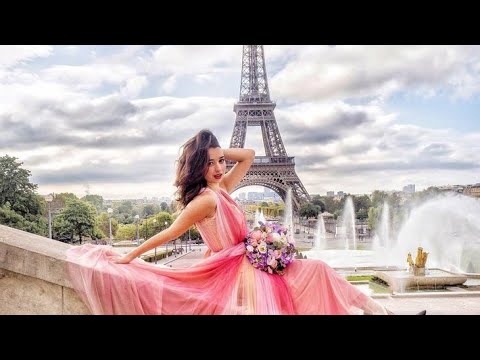 خلفيات رائعة بنات في مدينة باريس جمال برج إيفل 