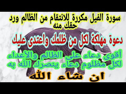 سورة الفيل لتدمير العدو الظالم والساحر والانتقام ممن ظلمك دعاء على الظالم 