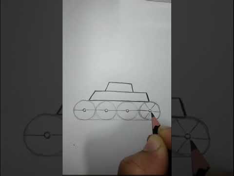 رسمة دبابة سهلة جدا للأطفال تعليم رسم دبابة حربيه ٦ اكتوبر سهلة جدا للأطفال 