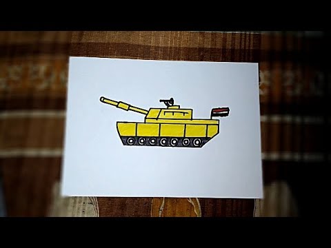 رسم دبابة حربية ٦ اكتوبر ١٩٧٣ للمبتدئين خطوة بخطوة 