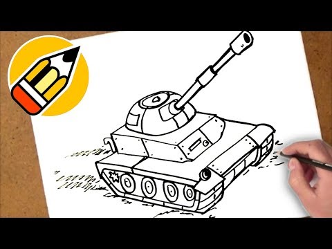 كيفية رسم دبابة 