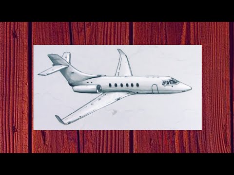 كيفية رسم طائرة خطوة بخطوة How To Draw Airplane Step By Step 