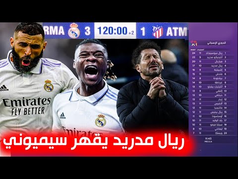 تقرير ناراي: ريال مدريد يهزم أتلتيكو بقيادة سيميوني ويتأهل لنصف نهائي الكأس 