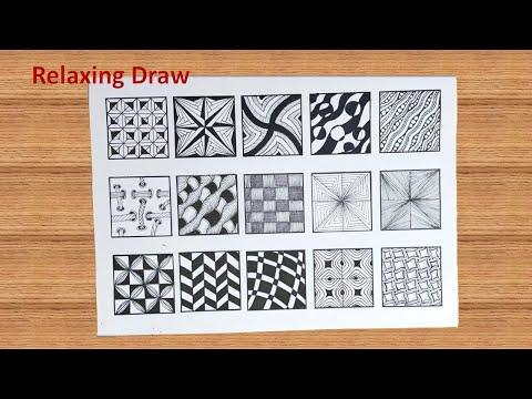 20 Easy Zentangle Patterns Zentangle Doodles For Beginner Part 2 