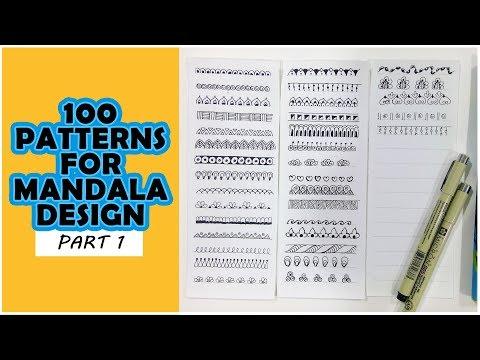 100 Doodle Patterns For Mandala Designs Part 1 