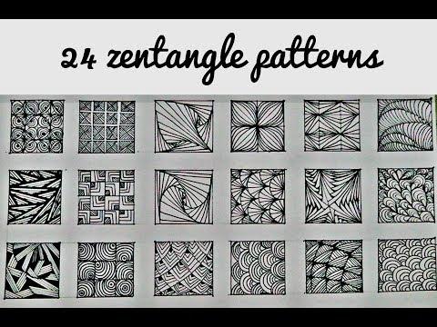 24 Zentangle Patterns 24 Doodle Patterns Zentangle Patterns Mandala Patterns Part 1 