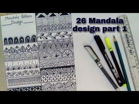 How To Draw MANDALA Basic Shapes Doodle Pattern For MANDALA Design PART I 45 