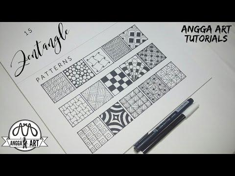 15 Zentangle Patterns Part 1 Tutorial 