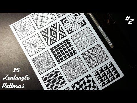 15 Zentangle Patterns Part 2 Tutorial 