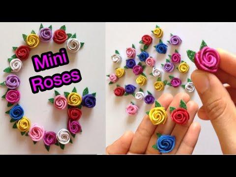 أسرع وأسهل طريقه لعمل وردات صغيره من الفومmini Roses مشروع ورد بالفوم 