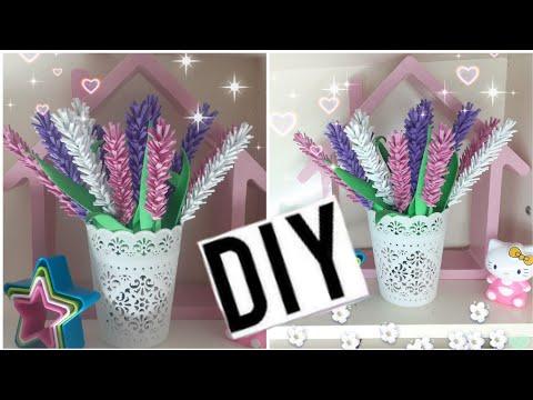 طريقة عمل زهرة اللافندر بالفوم The Work Of The Method Of Lavender Flower With Foam ورد بالفوم 