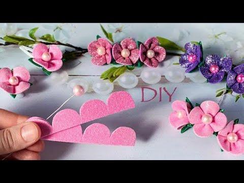 خطوات عمل أصغر وردات من الفوم DIY Mini Roses 