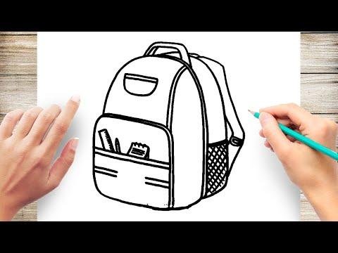 How To Draw Backpack Easy Bag 