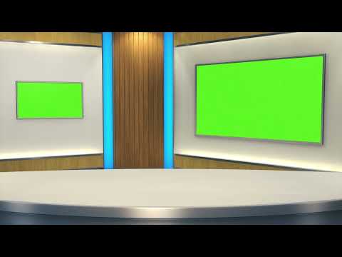 Virtual Studio Green Screen News Studio Chroma Background خلفية ستوديو اخباري للقنوات الفضائية 