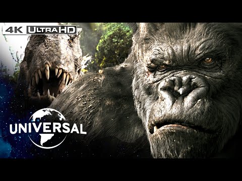 King Kong V Rex Fight In 4K HDR 