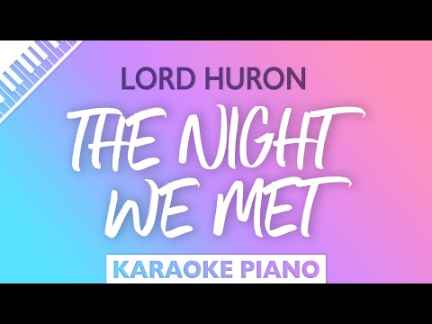 Lord Huron The Night We Met Karaoke Piano 