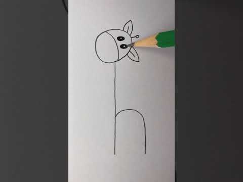 تعلم رسم الزرافة بطريقة سهلة 