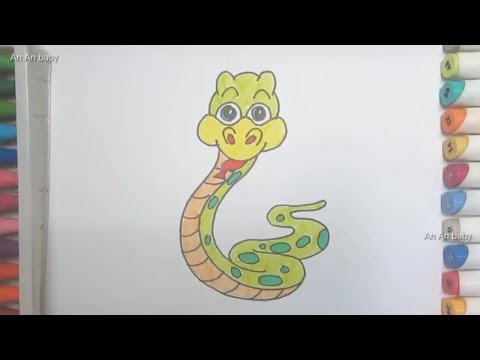 كيفية رسم الثعبان فيديو للأطفال 