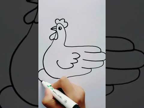 رسم دجاجة على البيض شورت 