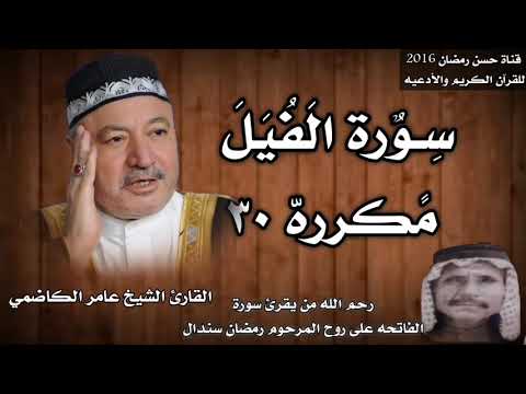 سورة الفيل مكرره ٣٠ بصوت الشيخ عامر الكاضمي 