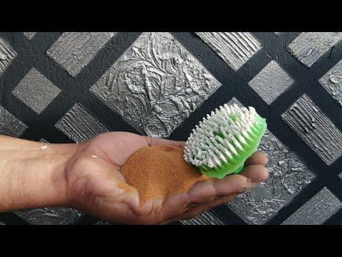 حفنه من الرمل ومشط الشعر تصنع ديكور ينافس اغلي منتجات العالميةMake Wonderful Paint With Sand Comb 