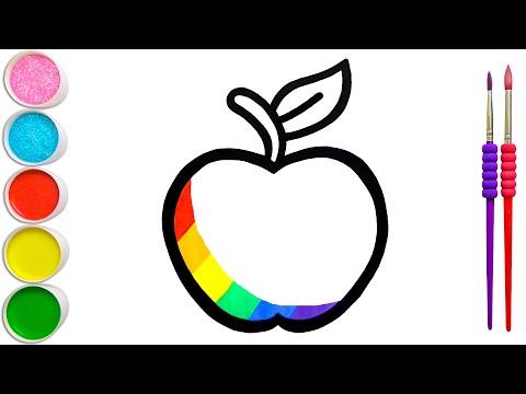 Drawing And Painting Apple For Kids Toddlers Simple Art Tips 64 