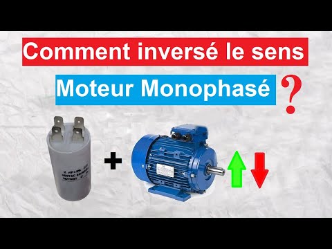 Inverser Le Sens De Rotation Moteur Monophasé 220V شرح تغيير اتجاه دوران محرك 
