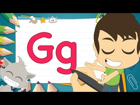 حرف G تعليم كتابة حرف G باللغة الإنجليزية للاطفال تعلم الحروف الإنجليزية مع زكريا 