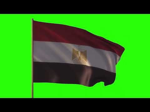 علم مصر علم مصر GREENSCREEN ROYALTY FREE 4K LOOP 