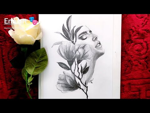 دعها تزهر من جديد، رسم معبر بالقلم الرصاص للمبتدئين، سلسلة الرسم التعبيري السهل 