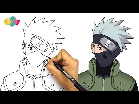 رسم كاكاشي من انمي ناروتو تعليم الرسم الانمي كيف ترسم انمي 