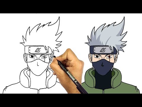 رسم كاكاشي من انمي ناروتو تعليم الرسم الانمي كيف ترسم انمي 