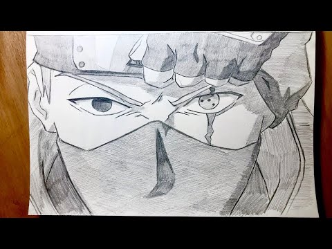 KAKASHI HATAKE PENCIL DRAWING NARUTO SHIPPUDEN 