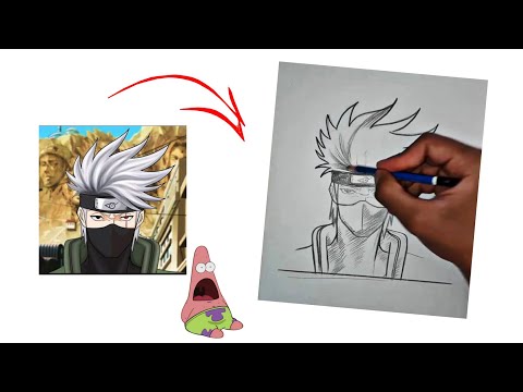 رسم كاكاشي الشارينغان من أنمي ناروتو مع أشهر مقولات كاكاشي ناروتو شيبودن How To Draw Kakashi 