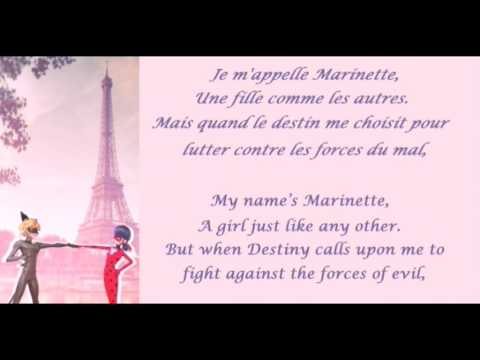 Miraculous Ladybug French Lyrics Fre Eng 