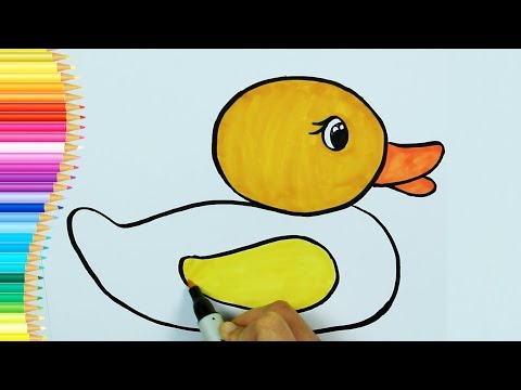 How To Draw Yellow Duck Ambulance Drawing And Painting How To Color Coloring For Children 