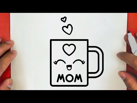 كيف ترسم كوب قهوة كيوت وسهل خطوة بخطوة رسم سهل تعليم الرسم للمبتدئين Cute Coffee Cup Drawing 