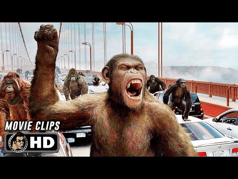 RISE OF THE PLANET OF THE APES CLIP COMPILATION 2011 Andy Serkis 