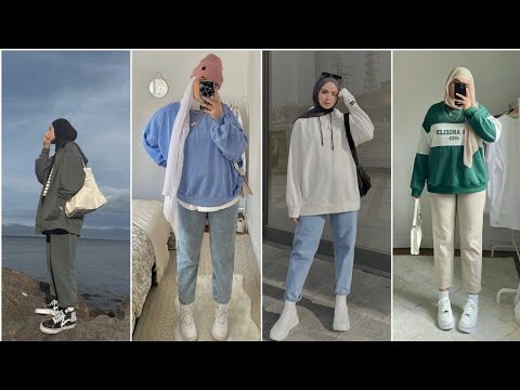 تنسيقات سويت شيرت للمحجبات شتاء 2021 2022 جامعات وخروج SWEATSHIRT HACKS WITH HIJAB 