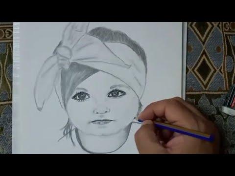 How To Draw A Child تعليم رسم طفله صغيره رسم طفله 