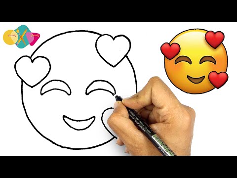 رسم ايموجي الفيسبوك القلب كيف ترسم ايموشن قلب تعلم رسم ايموجي سهل Facebook Emoji Drawing 