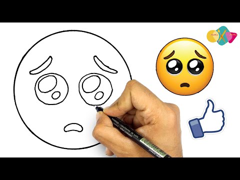 رسم سهل تعلم رسم ايموجي الفيسبوك الكيوت الحزين Facebook Emoji رسم سمايلات 