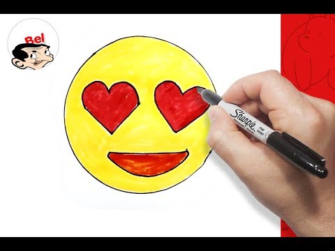 تعليم الرسم كيف ترسم ايموشن الفيسبوك القلب Facebook Emoji 