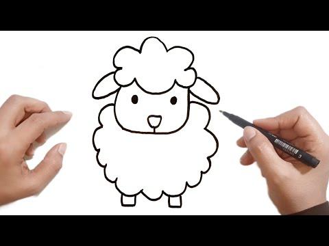 كيف ترسم خروف سهل رسم خروف العيد رسومات سهلة للمبتدئين رسم سهل تعليم الرسم خطوه بخطوه للمبتدئين 