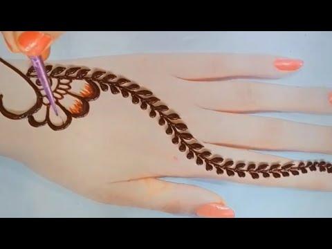 اسهل نقش حناء للمبتدئين سهل و بسيط بمناسبة العيد Easy Henna Design For Beginners 