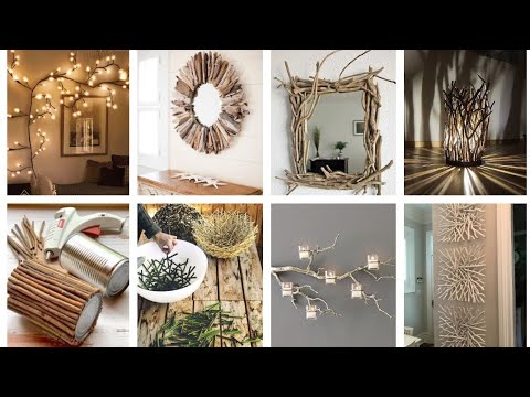 فقط بأغصان الاشجار يمكنك صنع ديكورات عصرية و مختلفة لبيتك باقل تكلفة Diy Diyhomedecor 