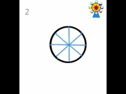 Ferris Wheel Drawing Step By Step Shorts رسم عجلة الملاهي خطوة بخطوة بسهولة للاطفال 