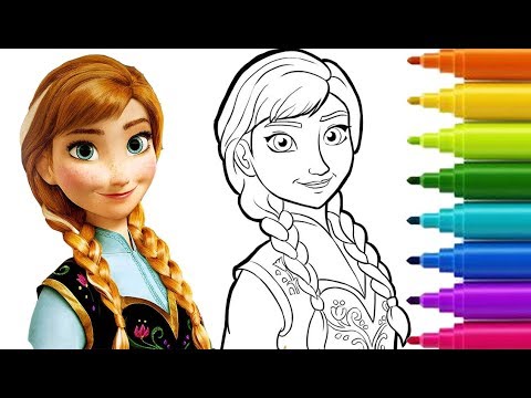 رسم اميرة ديزني انا من فيلم الرسوم المتحركة فروزن رسم سهل بقلم الرصاص 